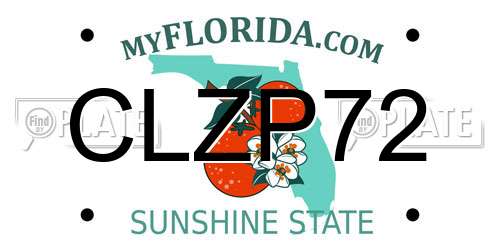 CLZP72 Florida License Plate