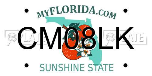 CM08LK Florida License Plate