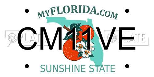 CM11VE Florida License Plate