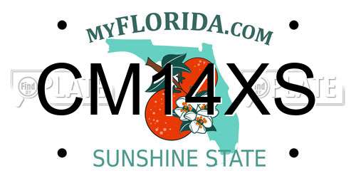 CM14XS Florida License Plate
