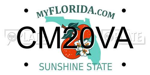 CM20VA Florida License Plate