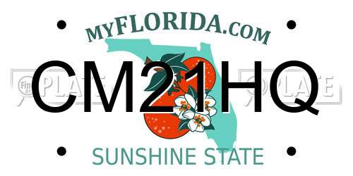 CM21HQ Florida License Plate
