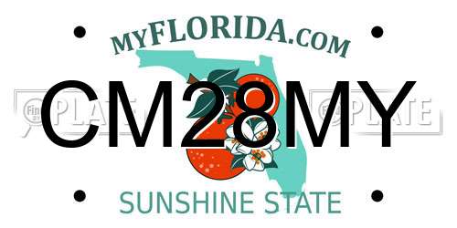 CM28MY Florida License Plate