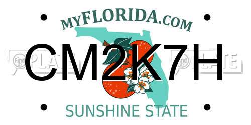CM2K7H Florida License Plate