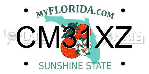 CM31XZ Florida License Plate