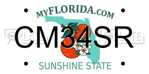 CM34SR Florida License Plate