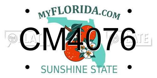 CM4076 Florida License Plate