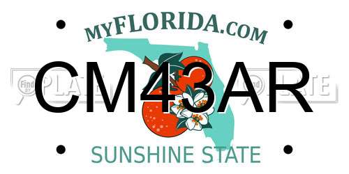 CM43AR Florida License Plate