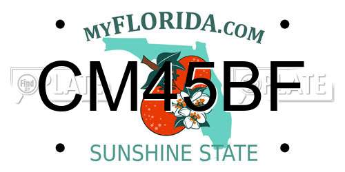CM45BF Florida License Plate