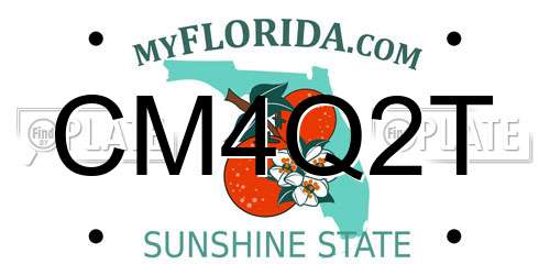 CM4Q2T Florida License Plate
