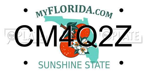 CM4Q2Z Florida License Plate