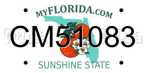 CM51083 Florida License Plate