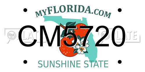 CM5720 Florida License Plate