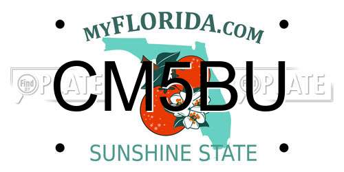 CM5BU Florida License Plate