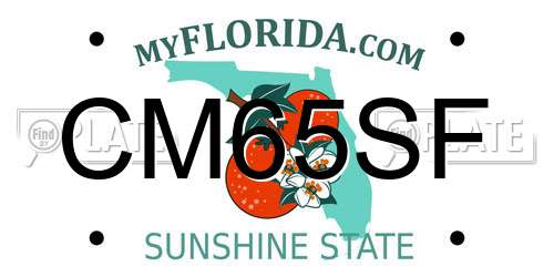 CM65SF Florida License Plate