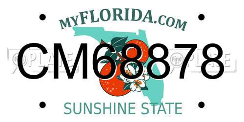 CM68878 Florida License Plate