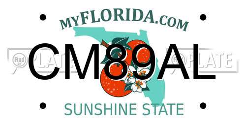 CM89AL Florida License Plate