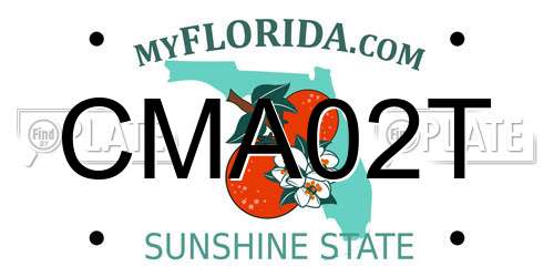 CMA02T Florida License Plate