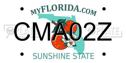 CMA02Z Florida License Plate