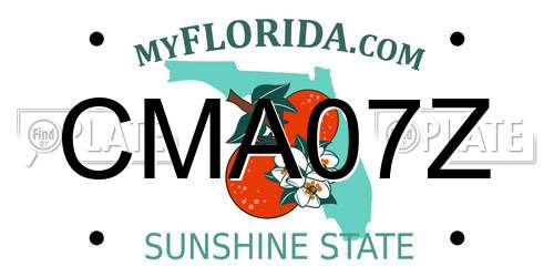CMA07Z Florida License Plate