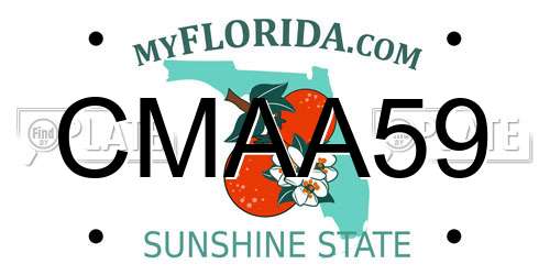 CMAA59 Florida License Plate