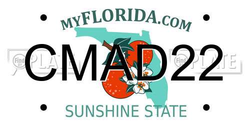 CMAD22 Florida License Plate