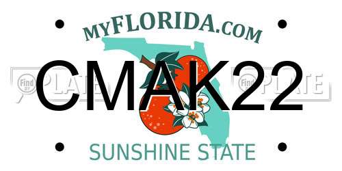 CMAK22 Florida License Plate