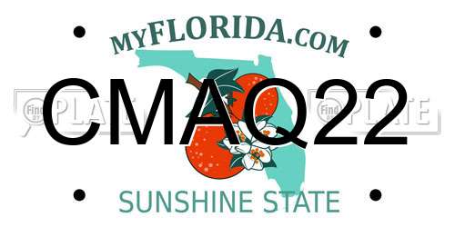 CMAQ22 Florida License Plate