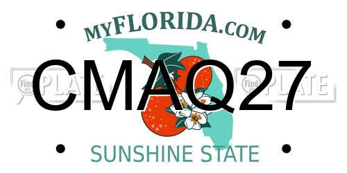 CMAQ27 Florida License Plate