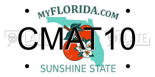 CMAT10 Florida License Plate