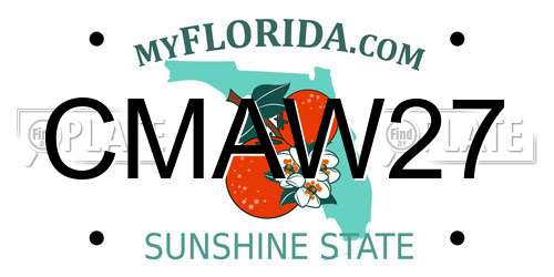 CMAW27 Florida License Plate