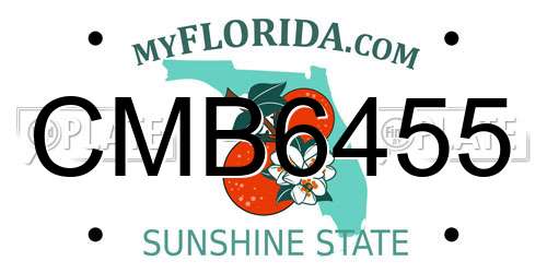 CMB6455 Florida License Plate