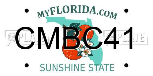 CMBC41 Florida License Plate