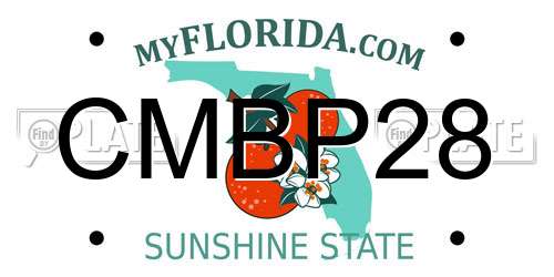 CMBP28 Florida License Plate