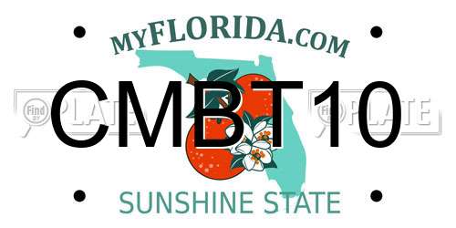 CMBT10 Florida License Plate