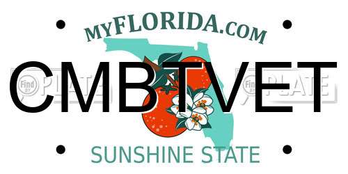CMBTVET Florida License Plate