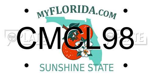 CMCL98 Florida License Plate