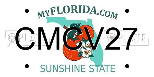 CMCV27 Florida License Plate