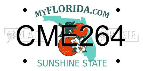 CME264 Florida License Plate