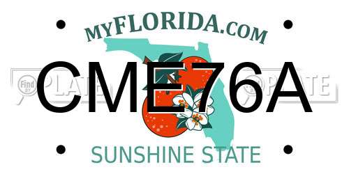 CME76A Florida License Plate