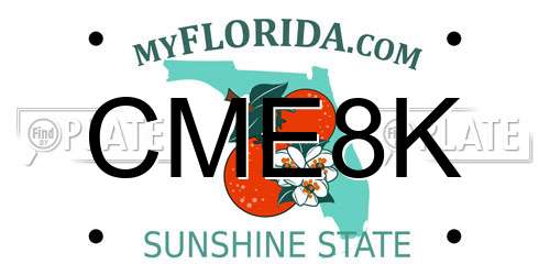 CME8K Florida License Plate