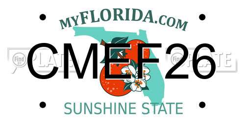 CMEF26 Florida License Plate