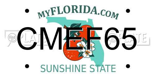 CMEF65 Florida License Plate