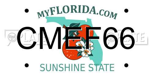 CMEF66 Florida License Plate
