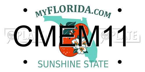 CMEM11 Florida License Plate