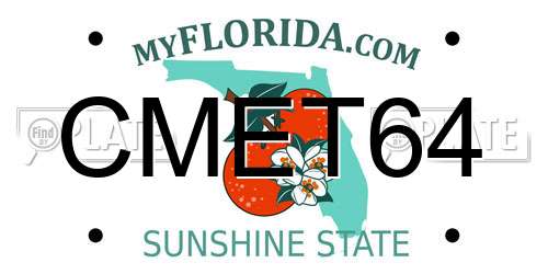 CMET64 Florida License Plate
