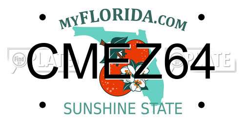 CMEZ64 Florida License Plate