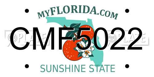 CMF5022 Florida License Plate