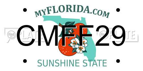 CMFF29 Florida License Plate