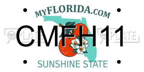 CMFH11 Florida License Plate